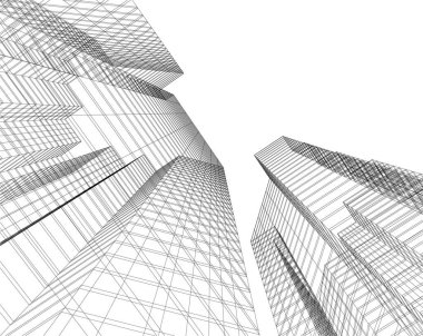 soyut mimari duvar kağıdı tasarımı, dijital konsept arkaplan