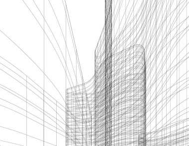 soyut mimari duvar kağıdı tasarımı, dijital konsept arkaplan