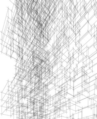 soyut mimari duvar kağıdı tasarımı, dijital konsept arkaplan