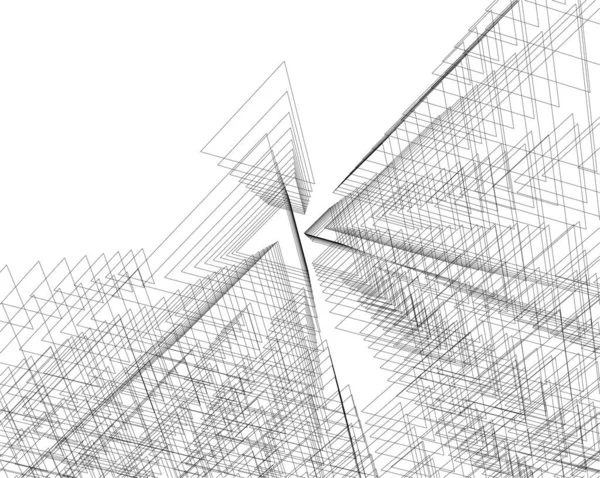 Abstrakti Arkkitehtoninen Tapetti Suunnittelu Digitaalinen Konsepti Tausta — vektorikuva