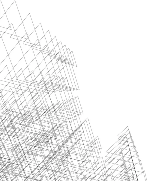 Abstract Architectonisch Behang Ontwerp Digitaal Concept Achtergrond — Stockvector