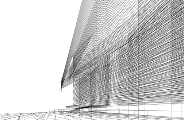 Diseño Abstracto Papel Pintado Arquitectónico Fondo Concepto Digital — Archivo Imágenes Vectoriales