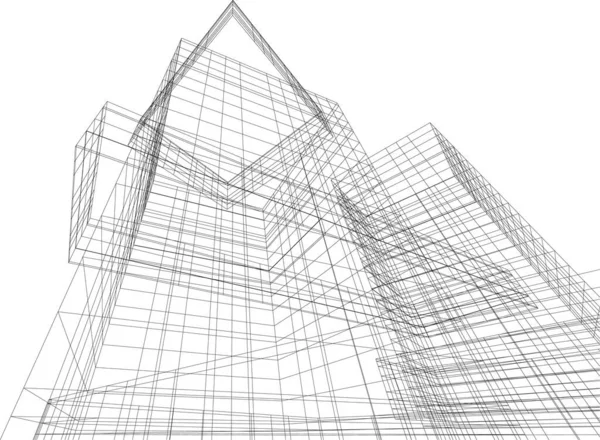 Design Abstrait Papier Peint Architectural Fond Concept Numérique — Image vectorielle