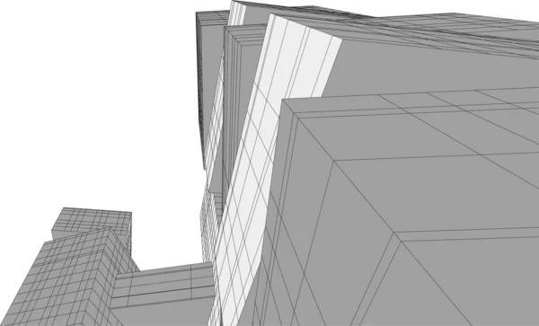 Абстрактний Архітектурний Дизайн Шпалер Цифровий Концепт Фон — стоковий вектор