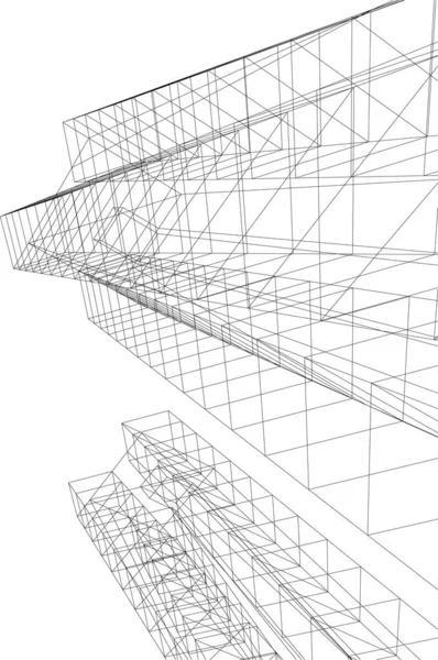 Abstrakt Arkitektonisk Tapet Design Digitalt Koncept Bakgrund — Stock vektor