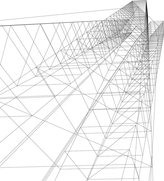 Disegno Astratto Carta Parati Architettonica Sfondo Concetto Digitale — Vettoriale Stock