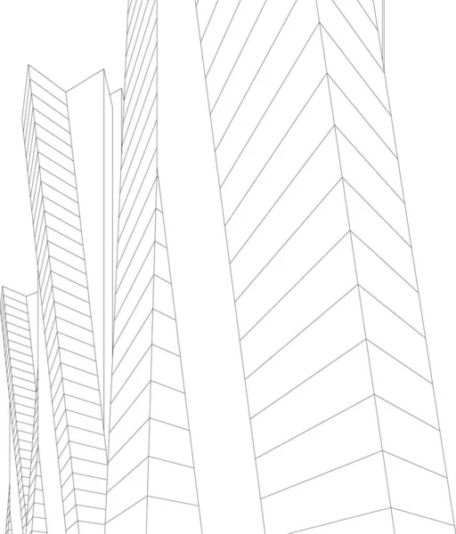 Disegno Astratto Carta Parati Architettonica Sfondo Concetto Digitale — Vettoriale Stock