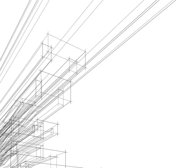 Abstrakcyjny Projekt Tapety Architektonicznej Cyfrowe Tło Koncepcyjne — Wektor stockowy