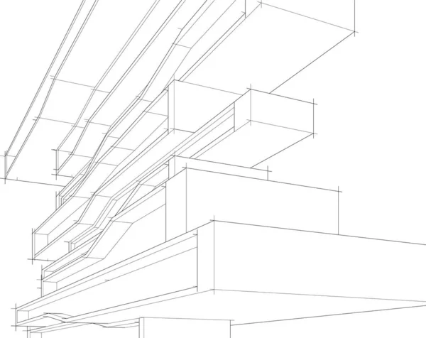 Абстрактный Архитектурный Дизайн Обоев Цифровой Концепт Фон — стоковый вектор