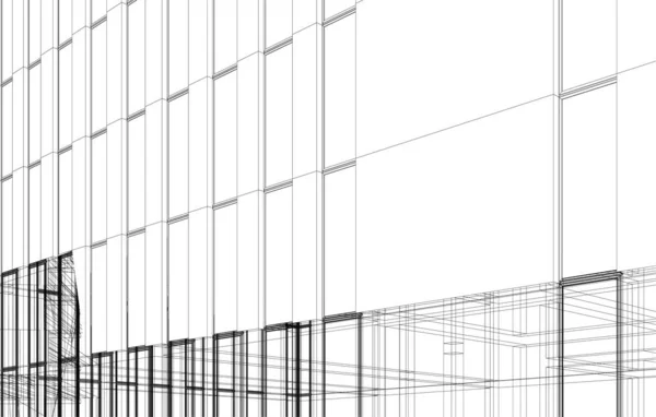 建筑墙纸设计 数字概念背景 — 图库矢量图片