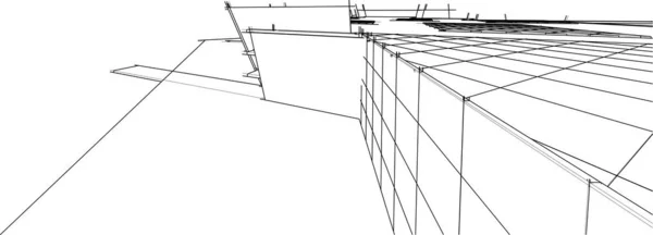 Abstract Modern Architectural Wallpaper Design Digital Concept Background — Stock vektor