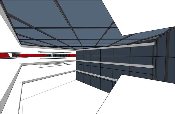 Abstract Modern Architectural Wallpaper Design Digital Concept Background — Stok Vektör
