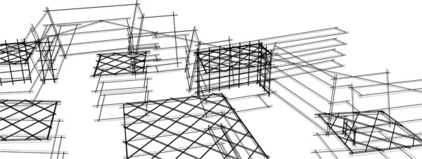 Абстрактный Современный Архитектурный Дизайн Обоев Цифровой Концепт Фон — стоковый вектор