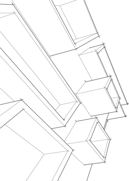 Abstrakcyjny Projekt Tapety Architektonicznej Cyfrowe Tło Koncepcyjne — Wektor stockowy