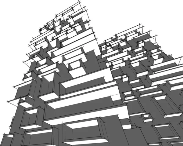抽象的な建築壁紙のデザインデジタルコンセプトの背景 — ストックベクタ