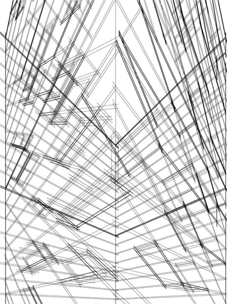 Abstrakte Architektonische Tapete Design Digitales Konzept Hintergrund — Stockvektor