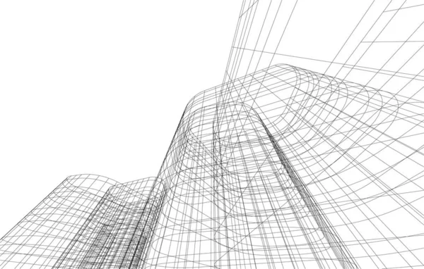 Абстрактный Архитектурный Дизайн Обоев Цифровой Концепт Фон — стоковый вектор