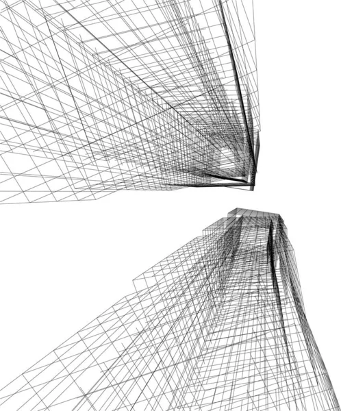 Αφηρημένη Αρχιτεκτονική Ταπετσαρία Σχεδιασμό Ψηφιακή Έννοια Φόντο — Διανυσματικό Αρχείο