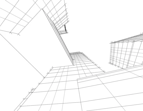 建筑墙纸设计 数字概念背景 — 图库矢量图片