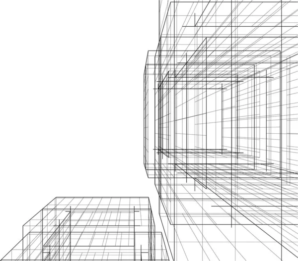 Абстрактный Архитектурный Дизайн Обоев Цифровой Концепт Фон — стоковый вектор
