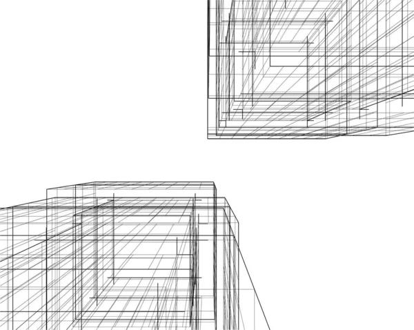 Abstrakcyjny Projekt Tapety Architektonicznej Cyfrowe Tło Koncepcyjne — Wektor stockowy