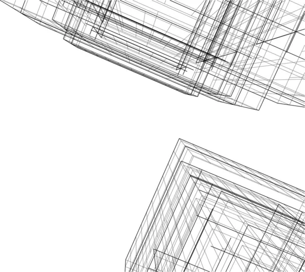 建筑墙纸设计 数字概念背景 — 图库矢量图片