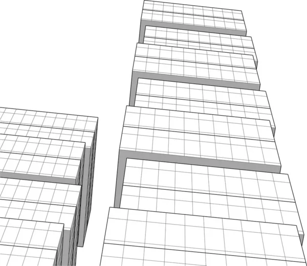 Абстрактный Архитектурный Дизайн Обоев Цифровой Концепт Фон — стоковый вектор