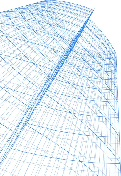 建筑墙纸设计 数字概念背景 — 图库矢量图片