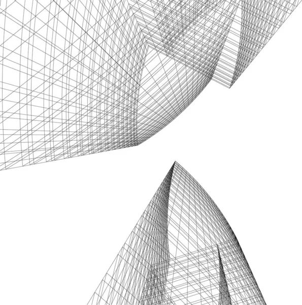 Абстрактный Архитектурный Дизайн Обоев Цифровой Концепт Фон — стоковый вектор