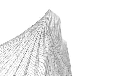 soyut mimari duvar kağıdı tasarımı, dijital konsept arkaplan