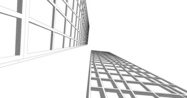 abstract architectural design animation, digital concept background
