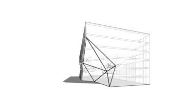 abstract architectural design animation, digital concept background