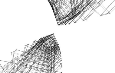 soyut mimari duvar kağıdı tasarımı, dijital konsept arkaplan