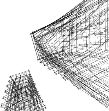 soyut mimari duvar kağıdı tasarımı, dijital konsept arkaplan