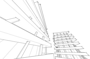 soyut mimari duvar kağıdı tasarımı, dijital konsept arkaplan