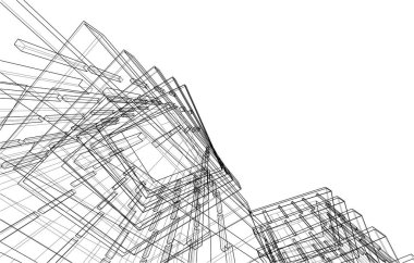 soyut mimari duvar kağıdı tasarımı, dijital konsept arkaplan