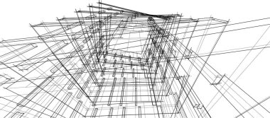 soyut mimari duvar kağıdı tasarımı, dijital konsept arkaplan