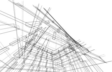 soyut mimari duvar kağıdı tasarımı, dijital konsept arkaplan