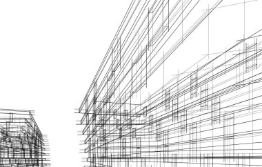 soyut mimari duvar kağıdı tasarımı, dijital konsept arkaplan