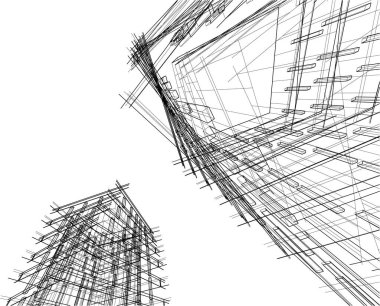 soyut mimari duvar kağıdı tasarımı, dijital konsept arkaplan