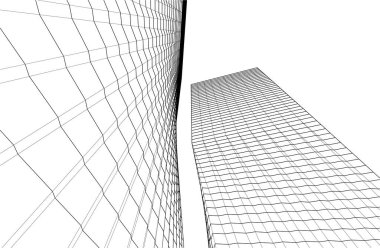 soyut mimari duvar kağıdı tasarımı, dijital konsept arkaplan