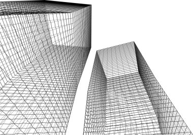 soyut mimari duvar kağıdı tasarımı, dijital konsept arkaplan