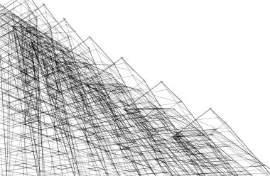soyut mimari duvar kağıdı tasarımı, dijital konsept arkaplan