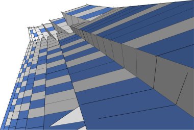 soyut mimari duvar kağıdı tasarımı, dijital konsept arkaplan