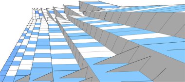 soyut mimari duvar kağıdı tasarımı, dijital konsept arkaplan