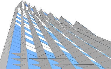 soyut mimari duvar kağıdı tasarımı, dijital konsept arkaplan