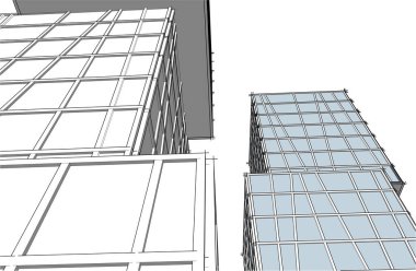 soyut mimari duvar kağıdı tasarımı, dijital konsept arkaplan