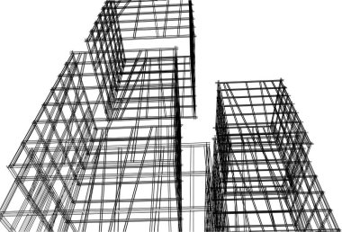 soyut mimari duvar kağıdı tasarımı, dijital konsept arkaplan