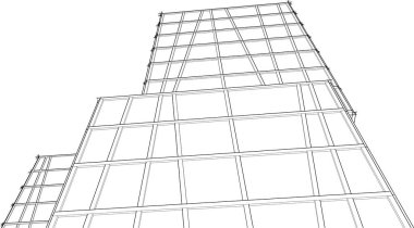 soyut mimari duvar kağıdı tasarımı, dijital konsept arkaplan