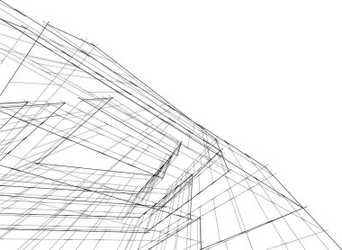 soyut mimari duvar kağıdı tasarımı, dijital konsept arkaplan